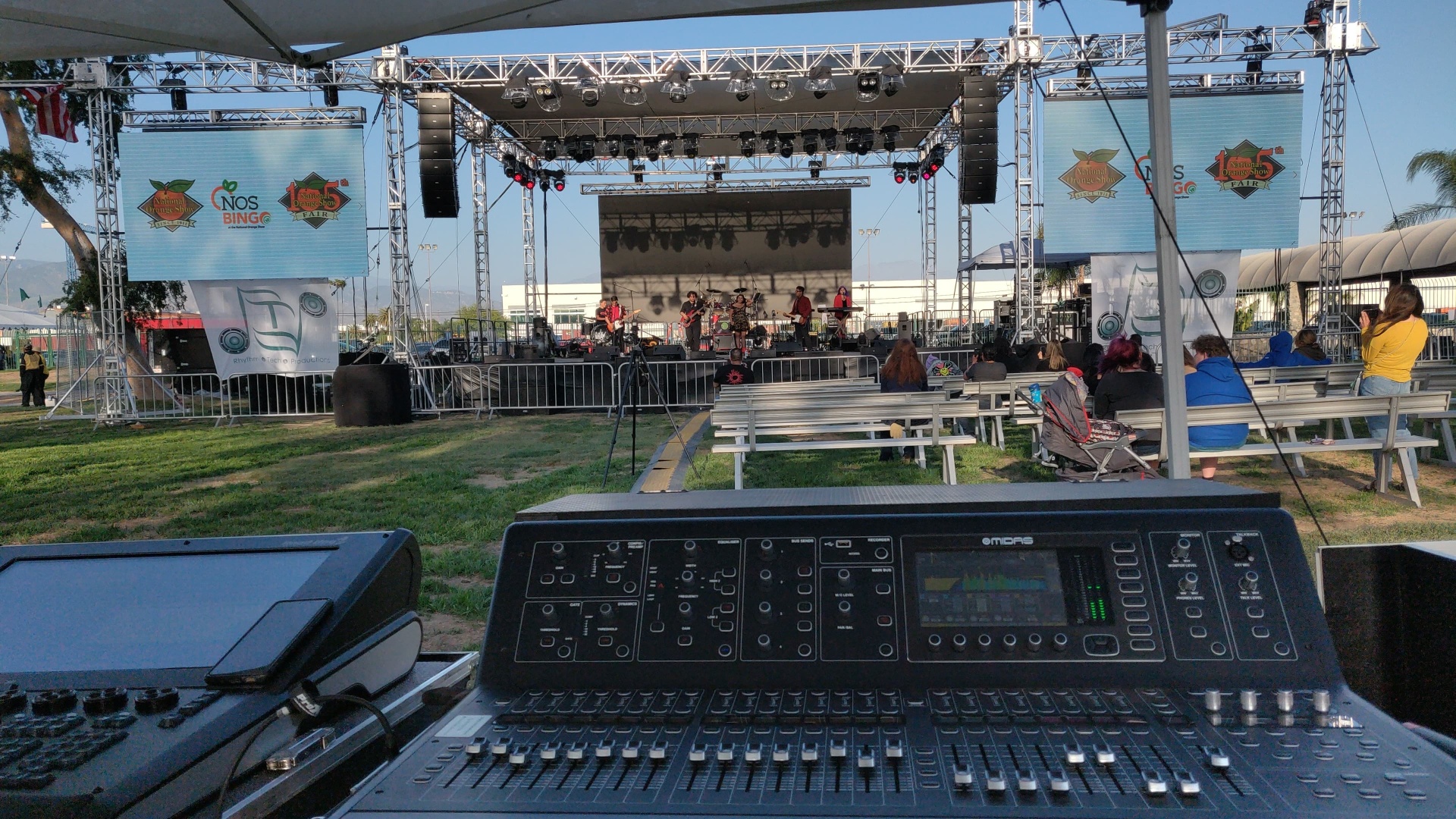 National Orange Show fairground concert stage